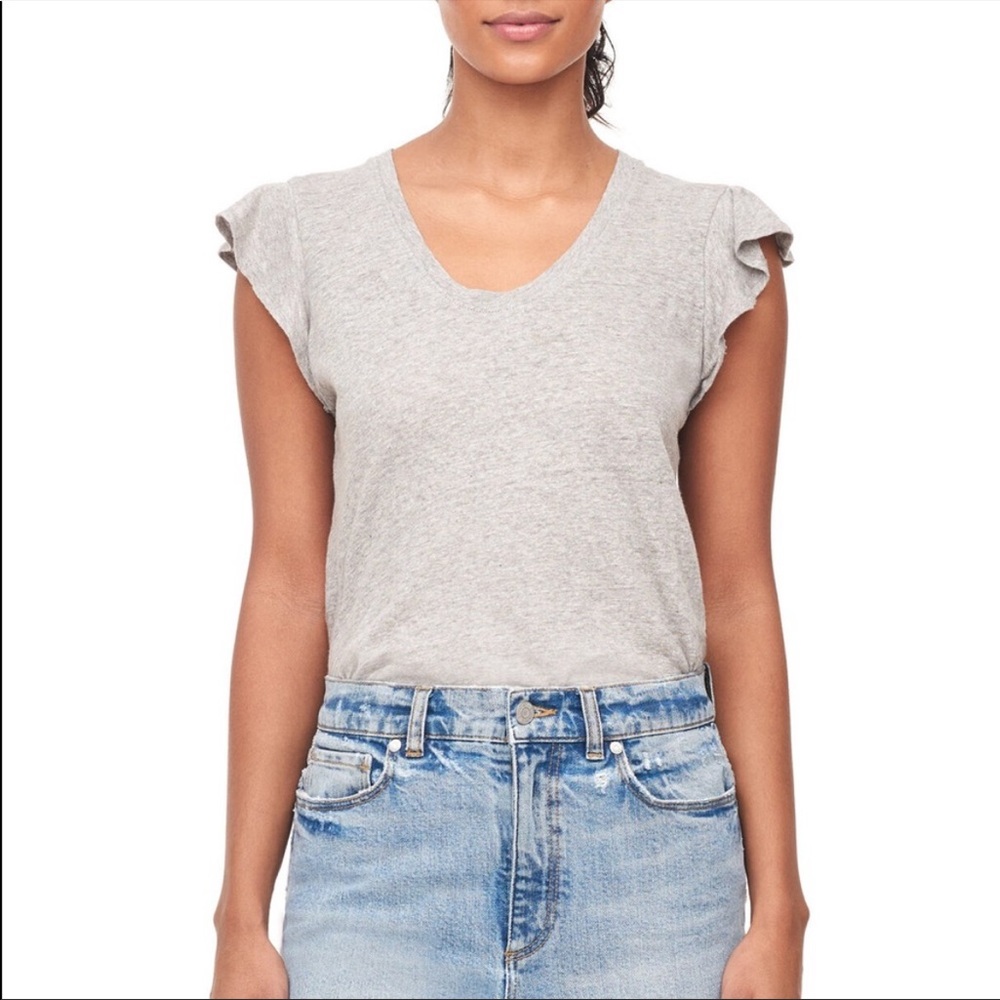 NWT La Vie Washed Textured Jersey Tee